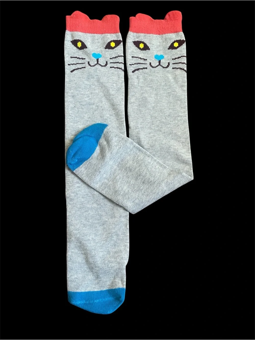 Cute Cat Face Knee High Socks